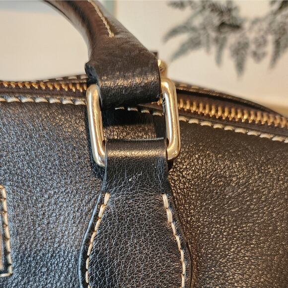 Dooney & Bourke Black Pebble Leather Satchel Bag - Picture 4 of 16